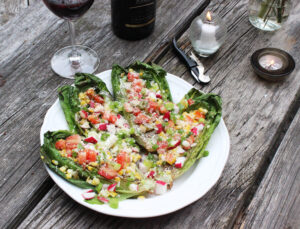 Grilled Romaine with Michigan Sweet Corn